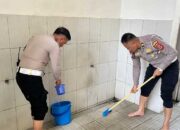 HUT Bhayangkara ke-80, Satlantas Polres Sukabumi Kota Gelar Aksi Bersih Masjid