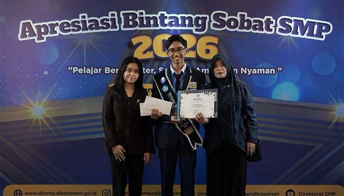 Raffi, Siswa SMPN 14 Kota Sukabumi Jadi Duta Bintang Sobat SMP 2026