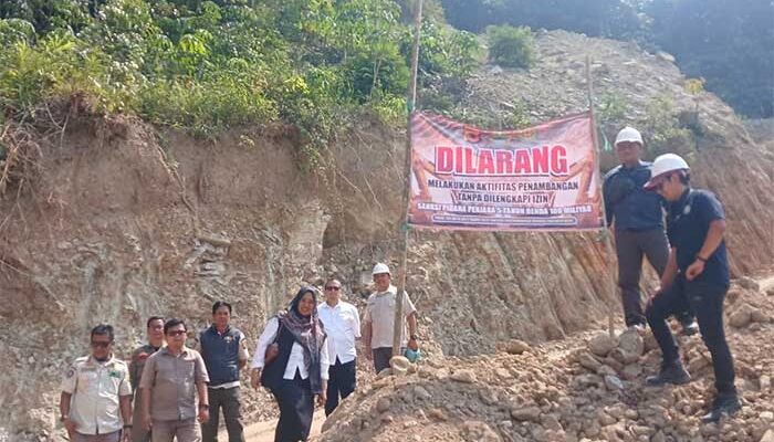 Cemarkan Sungai di Cikembar Sukabumi, Tiga Tambang Batu Hijau Ilegal  Ditutup