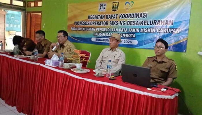 Dinsos Kabupaten Sukabumi Tekan Risiko Bantuan Salah Sasaran, Gembleng Operator Data Dapil VI