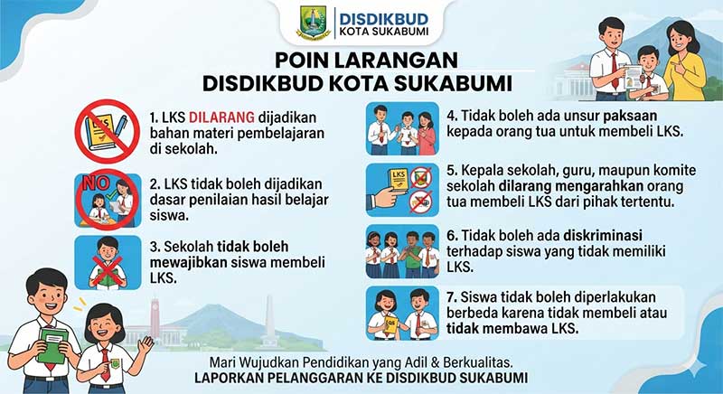 Poin Larangan Disdikbud Kota Sukabumi terkait LKS