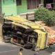 Truk Terguling di Tanjakan Cibangban Cisolok 