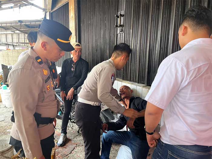 Pria Bawa Sajam di Pasar Lettu Bakrie Sukabumi
